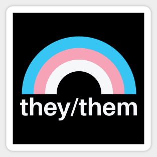 They/Them Pronouns Trans Sticker